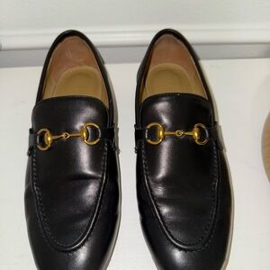 Gucci Black Leather Loafers